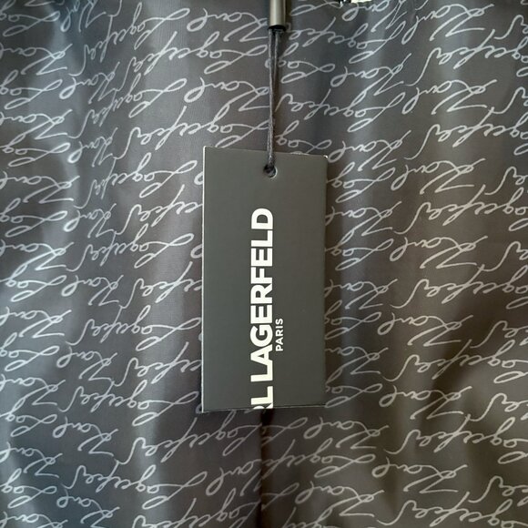 Karl Lagerfeld Paris Woven Jacket Tweed Zip Up Dress Blazer Zipper Cuffs Size 4 - Picture 8 of 16